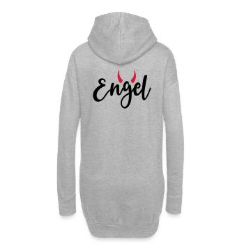 Kleiner Engel + Teufel Hörner launisch lieb frech - Hoodie-Kleid - Grau meliert - Hinten