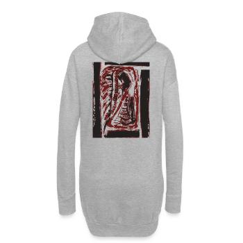 The Tiger in You - Art - Hoodie Dress - heather grey - Back