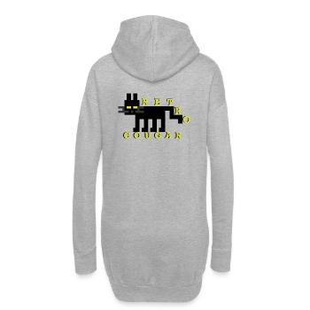 Rétrocougar - Sweat-shirt à capuche long Femme - gris chiné - Dos