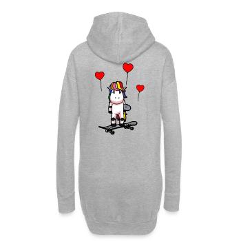 Patineur Patinage Licorne Sport Fantasy Teens - Sweat-shirt à capuche long Femme - gris chiné - Dos