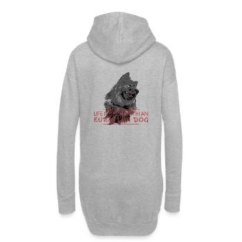 La vie est meilleure avec le chien Eurasier - Sweat-shirt à capuche long Femme - gris chiné - Dos