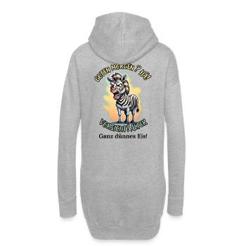 Guten Morgen? Hä! Vorsicht Alter Ganz Dünnes Eis - Hoodie-Kleid - Grau meliert - Hinten