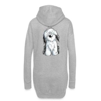 Süßer Bobtail - Bobtails - Old English Sheepdog - Hoodie-Kleid - Grau meliert - Hinten