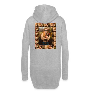 L’amour du poulet dans les bois - Sweat-shirt à capuche long Femme - gris chiné - Dos