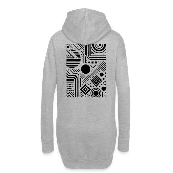 Design de trait moderne – Art minimaliste - Sweat-shirt à capuche long Femme - gris chiné - Dos