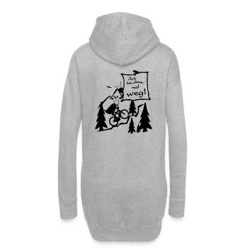 MTB - Mountainbike - Hoodie-Kleid - Grau meliert - Hinten