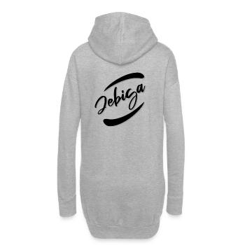 jebiga en rond - Sweat-shirt à capuche long Femme - gris chiné - Dos