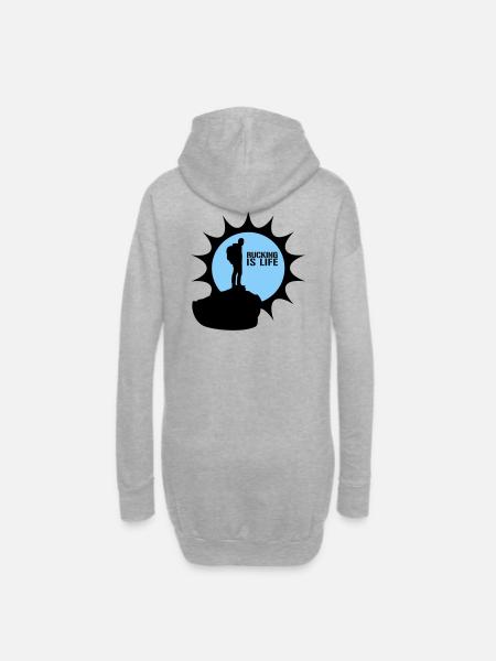 Rucken - Hoodie-Kleid - Grau meliert