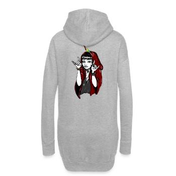 Heavy Metal Unicorn - Sweat-shirt à capuche long Femme - gris chiné - Dos