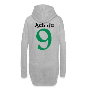 Ach du grüne Neune 9 Kegeln Kegelclub - Hoodie-Kleid - Grau meliert - Hinten