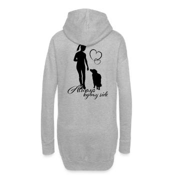 Doglover, by my side - Hoodie-Kleid - Grau meliert - Hinten