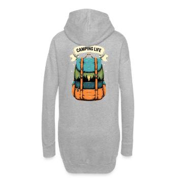 Camping Life Adventure Chemise à dos - Sweat-shirt à capuche long Femme - gris chiné - Dos