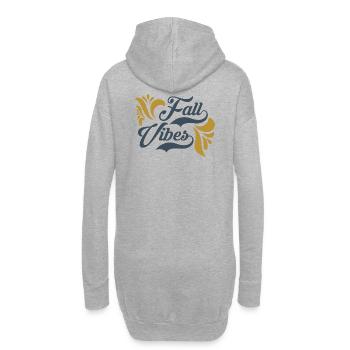fall vibes - Hoodie-Kleid - Grau meliert - Hinten