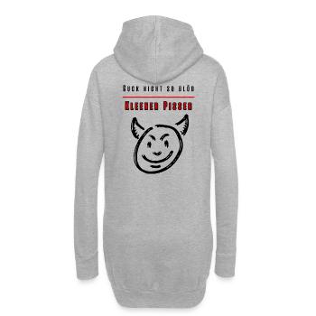 Guck nicht so blöd Kleiner Pisser-Party Fun Shirt - Hoodie-Kleid - Grau meliert - Hinten