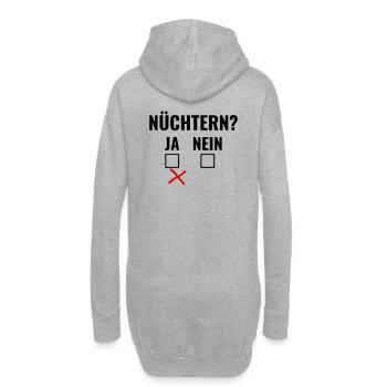 Saufen Bier Party Alkohol besoffen betrunken Feier - Hoodie-Kleid - Grau meliert - Hinten