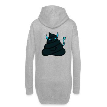 Teufel-Haufen-blau - Hoodie-Kleid - Grau meliert - Hinten