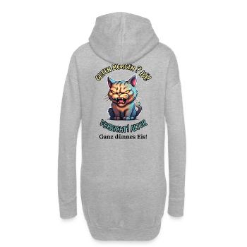 Guten Morgen? Hä! Vorsicht Alter Ganz Dünnes Eis - Hoodie-Kleid - Grau meliert - Hinten