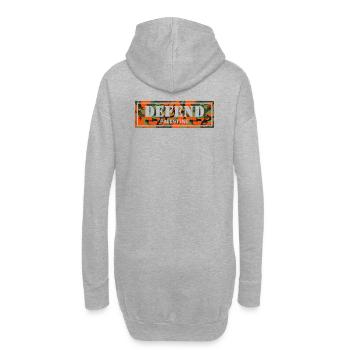 "DEFEND PALESTINE" T-shirt camouflage - Sweat-shirt à capuche long Femme - gris chiné - Dos