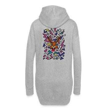 Raurackl Années 90 - Sweat-shirt à capuche long Femme - gris chiné - Dos
