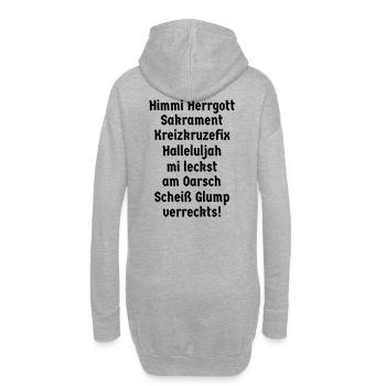 bayerisch fluchen Bayer Bayern Dialekt Kruzefix - Hoodie-Kleid - Grau meliert - Hinten