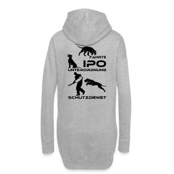 78 IPO (anciennement VPG) Schnauzer géant - Sweat-shirt à capuche long Femme - gris chiné - Dos