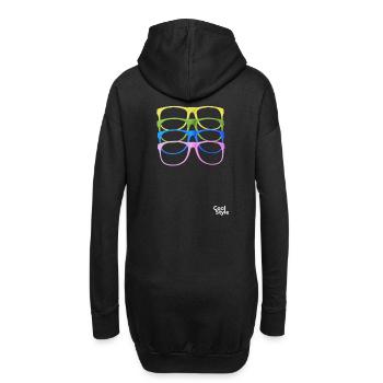 Bunte Brillen - Hoodie-Kleid - Schwarz - Hinten