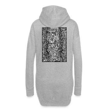 Cyber city - Sweat-shirt à capuche long Femme - gris chiné - Dos