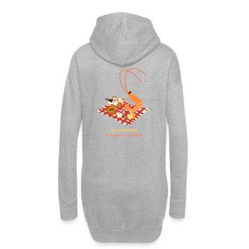 Garnelen à la bonne franquette, französischer Aperitif - Hoodie-Kleid - Grau meliert - Hinten