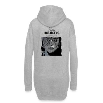 Frohe Feiertage ab NYC - Hoodie-Kleid - Grau meliert - Hinten