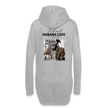 Portrait d'un Musicien Cubain Authentique - Sweat-shirt à capuche long Femme - gris chiné - Dos
