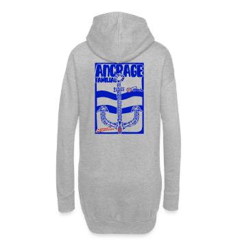 Ancrage Familial Marin Famille - Sweat-shirt à capuche long Femme - gris chiné - Dos