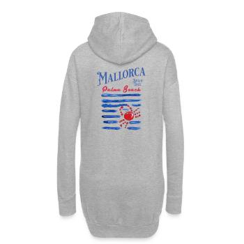 Mallorca 2022 Palma Beach Crabe - Sweat-shirt à capuche long Femme - gris chiné - Dos