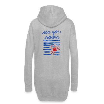 Meer Du Bald Ozean Blau - Hoodie-Kleid - Grau meliert - Hinten