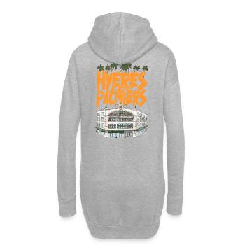 Hyeres Palmiers Graffiti - Hoodie-Kleid - Grau meliert - Hinten