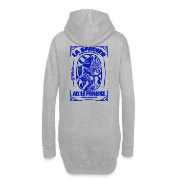 Sardine Aix En Provence - Sweat-shirt à capuche long Femme - gris chiné - Dos
