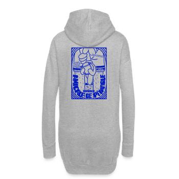 Amicale de pétanque Marseille rétro - Sweat-shirt à capuche long Femme - gris chiné - Dos