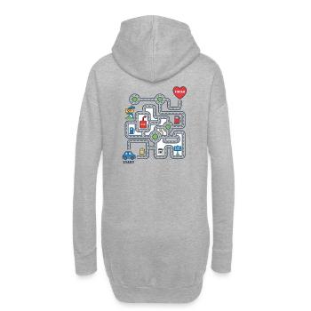 Système de navigation pour papa, interaction familiale gratuite - Sweat-shirt à capuche long Femme - gris chiné - Dos