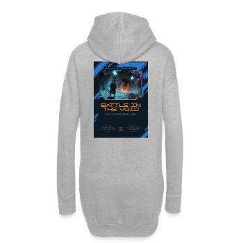 Space Samurai - Schlacht in der Leere - Hoodie-Kleid - Grau meliert - Hinten