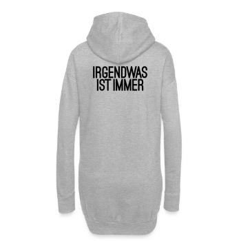 lustige Sprüche Problem Arbeit Lebensweisheit Pech - Hoodie-Kleid - Grau meliert - Hinten