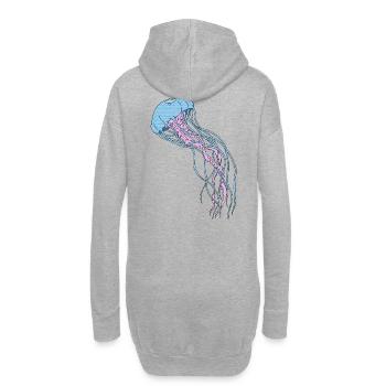 Jellyfish - Hoodie-Kleid - Grau meliert - Hinten