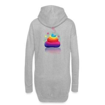 Merde arc-en-ciel - merde arc-en-ciel - Sweat-shirt à capuche long Femme - gris chiné - Dos