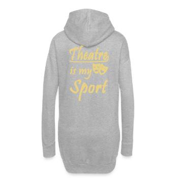 Theatre is my sport - Hoodie-Kleid - Grau meliert - Hinten