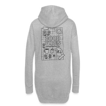 Gute Vibes - Hoodie-Kleid - Grau meliert - Hinten