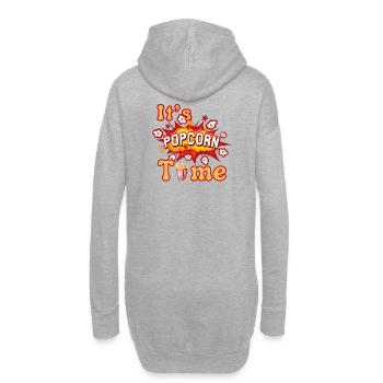 Es ist Popcorn-Zeit! - Hoodie-Kleid - Grau meliert - Hinten