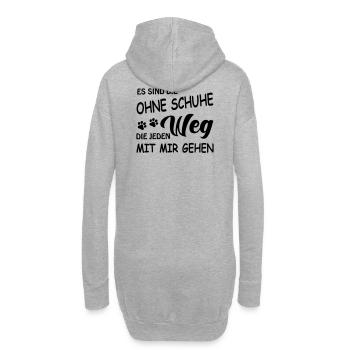 Treuer Begleiter - Hunde - Hoodie-Kleid - Grau meliert - Hinten