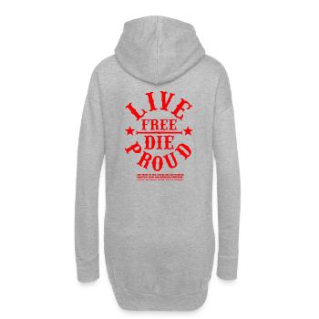 VIVRE LIBREMENT LES FIERS ACTIONS DE CONFIANCE NE FONT PAS CONFIANCE AUX MOTS - Sweat-shirt à capuche long Femme - gris chiné - Dos