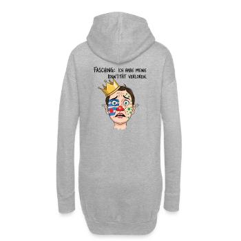 Carnaval : j’ai perdu mon identité - Sweat-shirt à capuche long Femme - gris chiné - Dos
