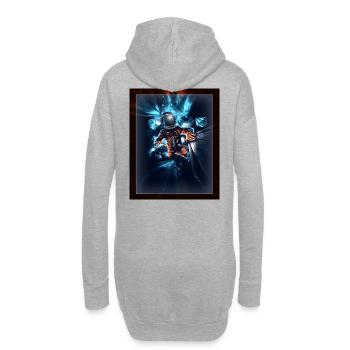Raumfahrer - Hoodie-Kleid - Grau meliert - Hinten