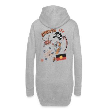 Strewth Australia - Hoodie-Kleid - Grau meliert - Hinten