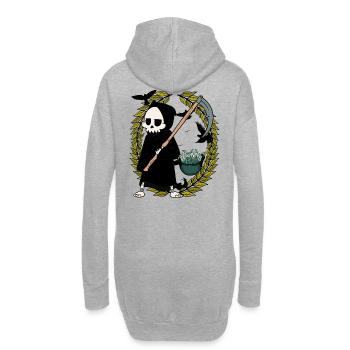 Soldats Casque Monde Paix Perce-Neige Mort - Sweat-shirt à capuche long Femme - gris chiné - Dos